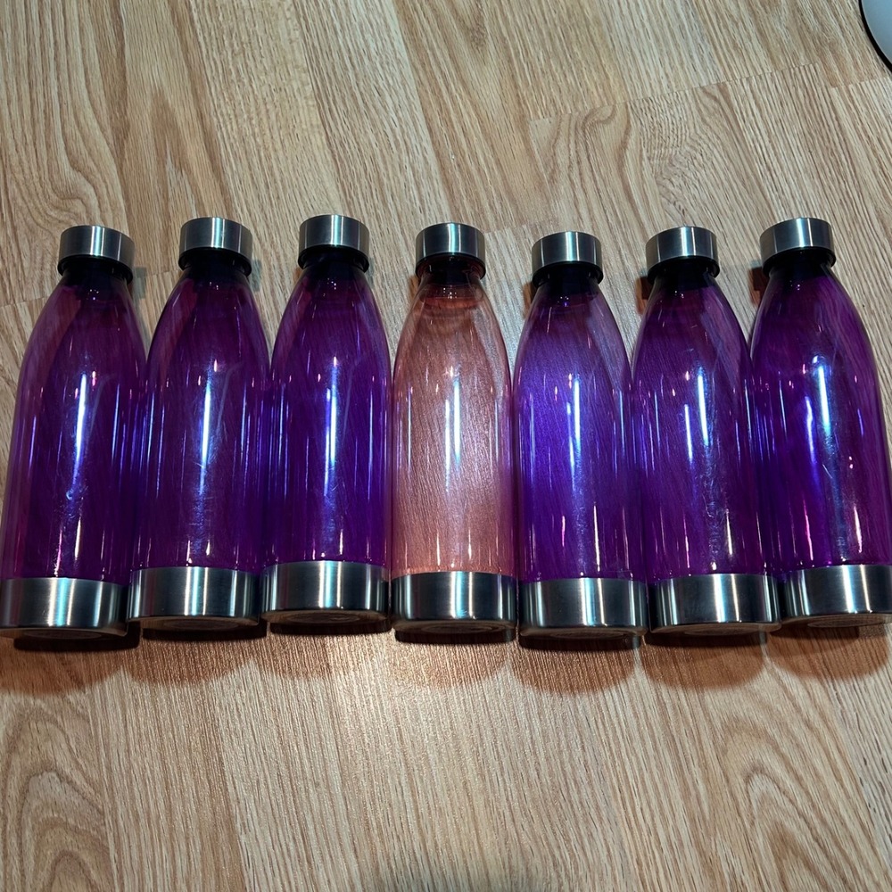 Mainstays 22oz Stainless Steel Water Bottle BPA Free Purple & Pink